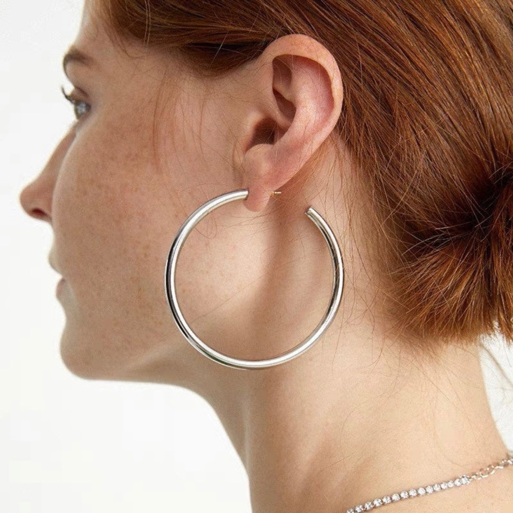 Big hoop earrings, large hoops earrings, oversized hoop earrings, 63mm hoops
